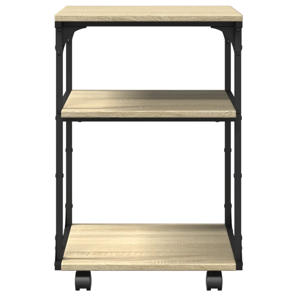 Supporto Stampante 3 Piani Rovere Sonoma 43x48x64cm Multistrato 842277