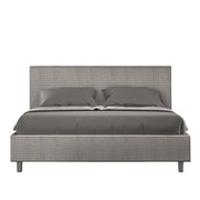 Letto Matrimoniale 160x210 cm con Rete e Contenitore Adele Labirinto 02 Grigio