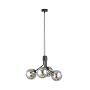 Lampadario Emibig Nova 4xE14 nero grafite vetro metallo