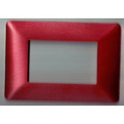 Trade Shop - Placchette Placche In Abs Per Serie Matix Bticino Compatibile 3 4 6 Moduli Color - Rosso Metallizzato -3 Fori     -