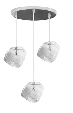 Lampada Ice App320 Ghiaccio Modern Design Loft Triplo