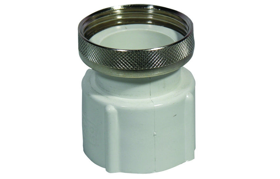RACCORDO ABS BIANCO CON GHIERA IN OTTONE- 11/2 x 40- GOPLA- pezzi 1