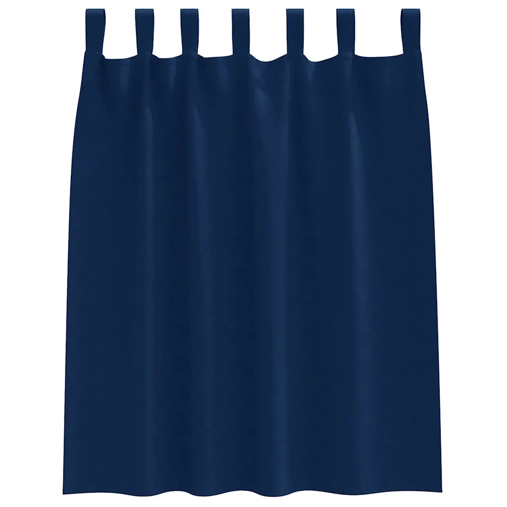 Tende Blackout con Anelli 2 pcs Blu Scuro 140 x 140 cm 4107583
