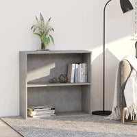 Libreria a 2 Ripiani Grigio Cemento 80x30x76,5 cm in Truciolato cod mxl 59294