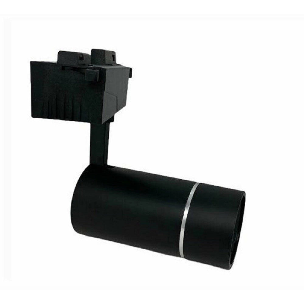 Trade Shop - Faro Proiettore Binario 30w Led Cob Luce 6500k 3000k 4000k Faretto Nero F30w-07h -