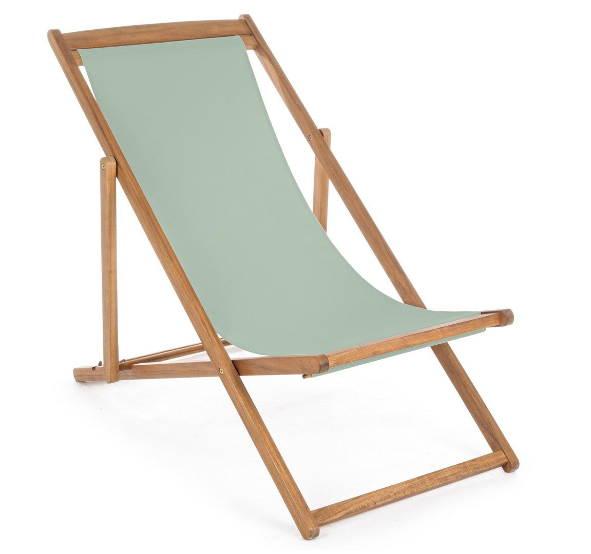 Set 4 Sedie Sdraio Reclinabile Pieghevole 60x106x88 cm in Legno Relax Noemi Salvia