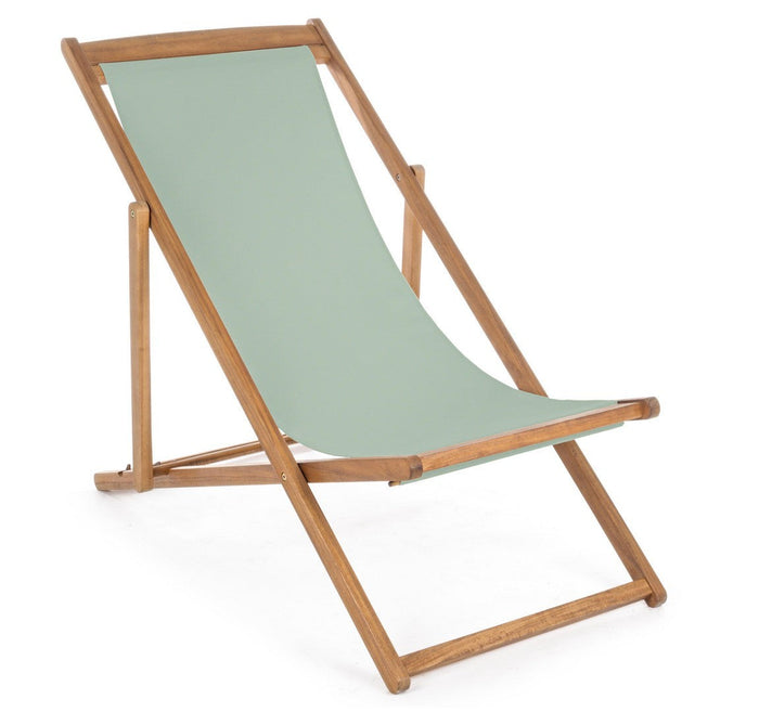 Set 4 Sedie Sdraio Reclinabile Pieghevole 60x106x88 cm in Legno Relax Noemi Salvia