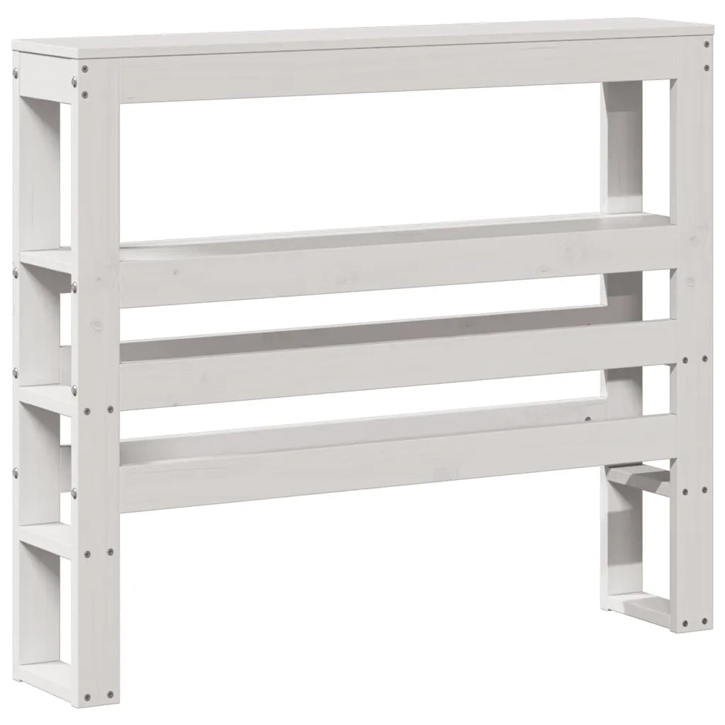 Letto senza Materasso Bianco 75x190 in Legno Massello di Pino 3306484