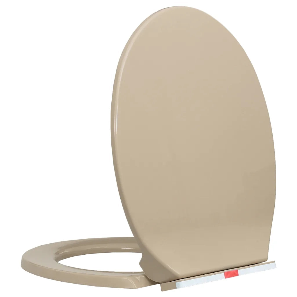 Copriwater Chiusura Ammortizzata e Sgancio Rapido Beige Ovale 145821