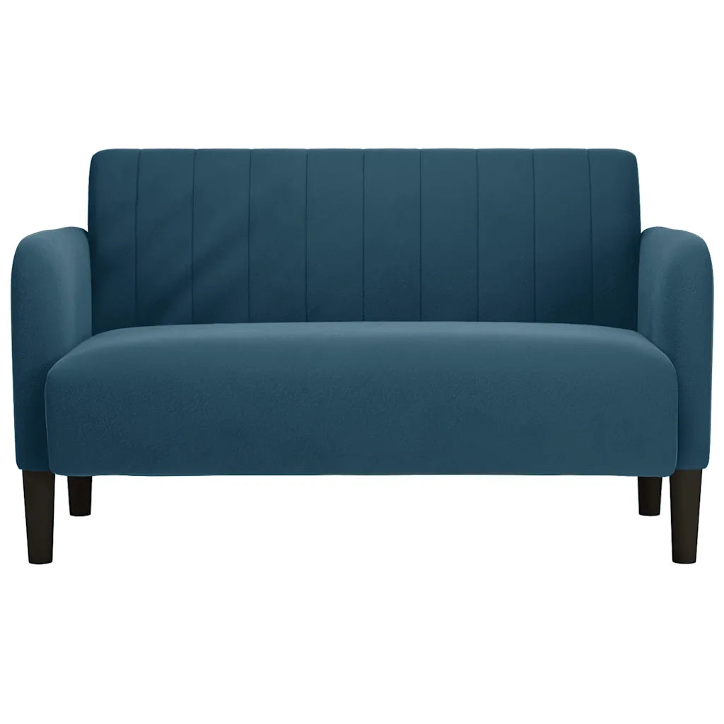 Divano | Divano da soggiorno | Sofa Divanetto Blu 109 cm in Velluto