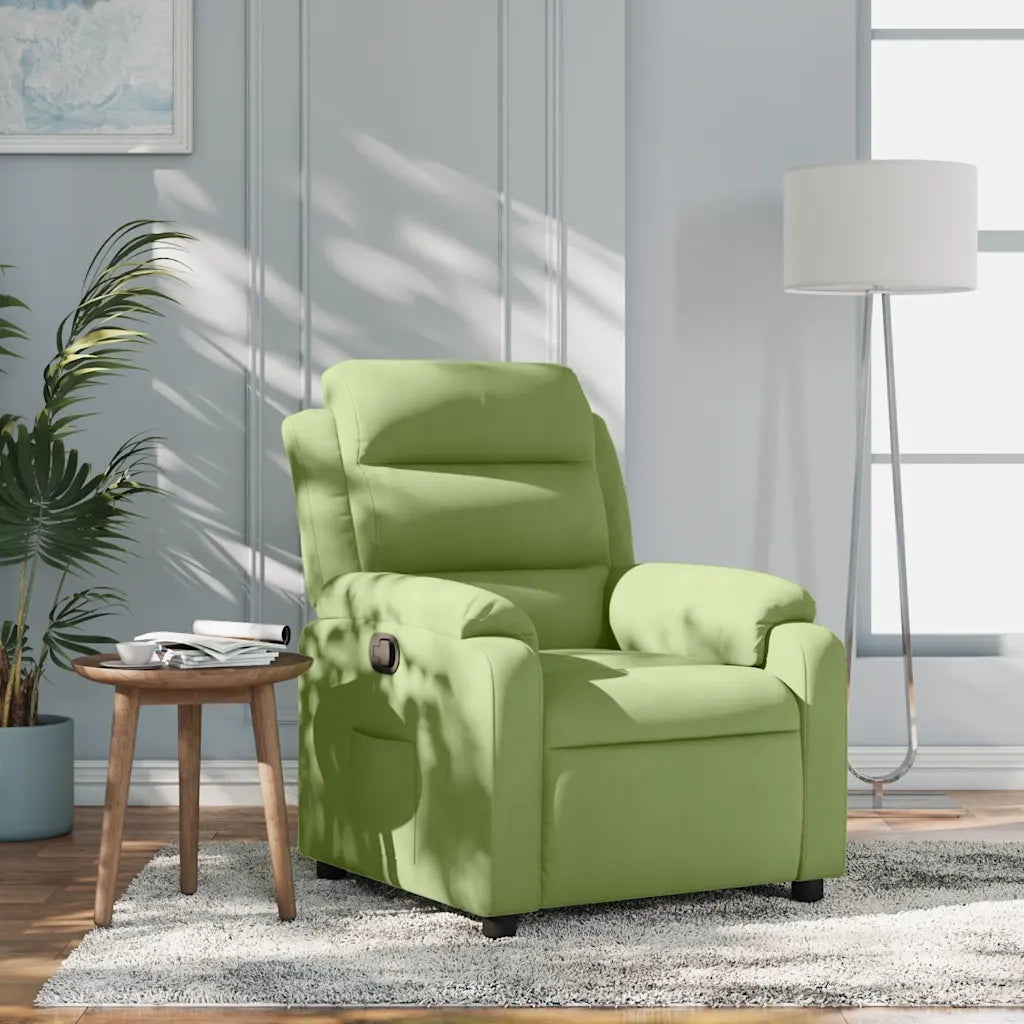 Poltrona Reclinabile Verde Chiaro in Velluto 373503