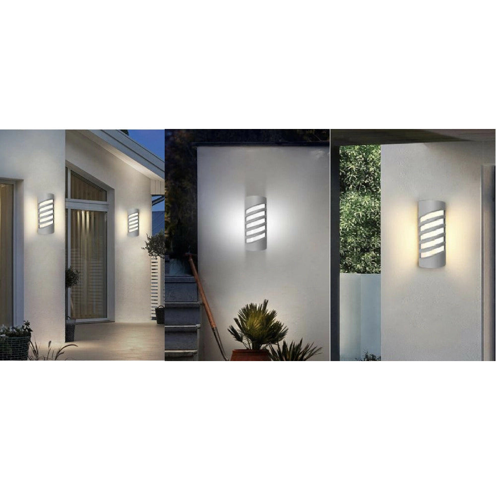 Trade Shop - Applique Led A Parete 12 W Per Esterno Luce 3000k 6500k 4000k Grigio Ip65 Es56 -