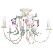 Plafoniera candelabro Luminex Summer crema in metallo 5xE14