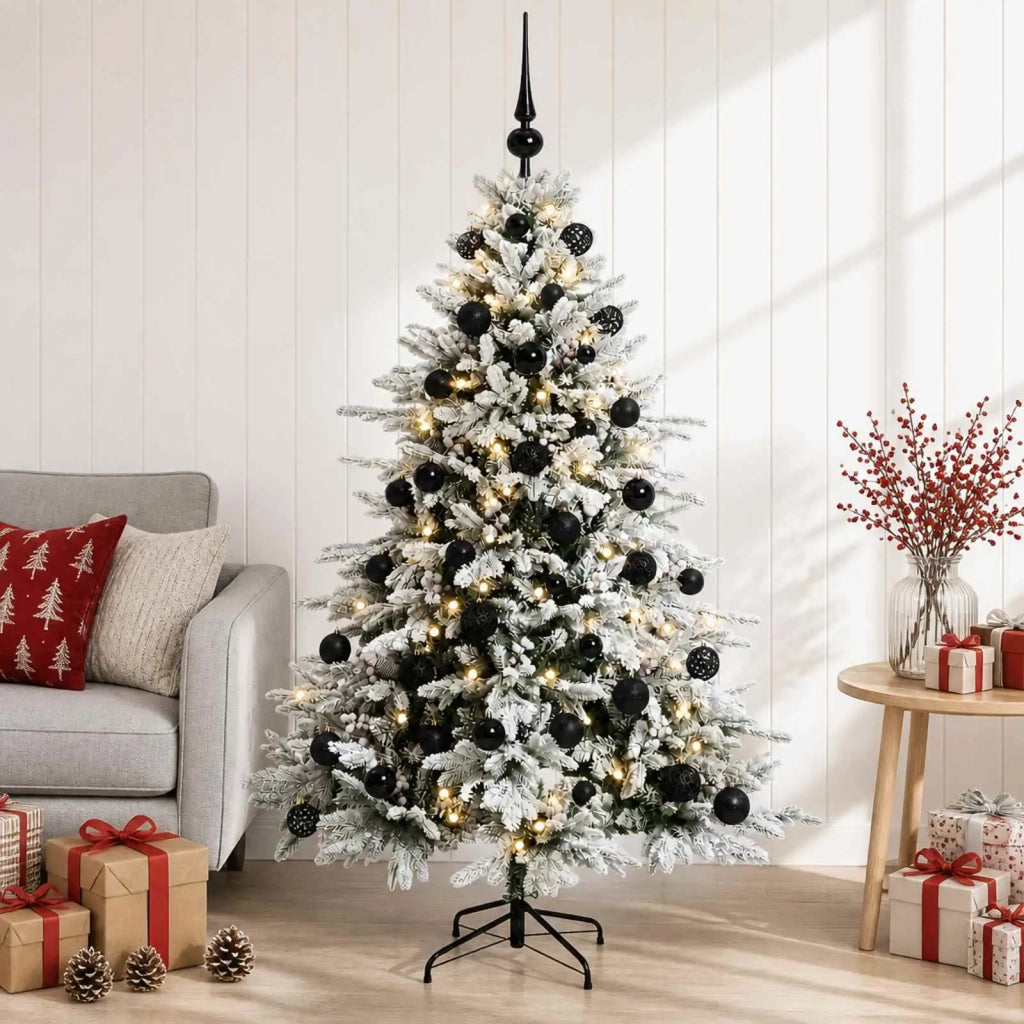 Albero di Natale artificiale con palline 120 cm 150 LED 3465583