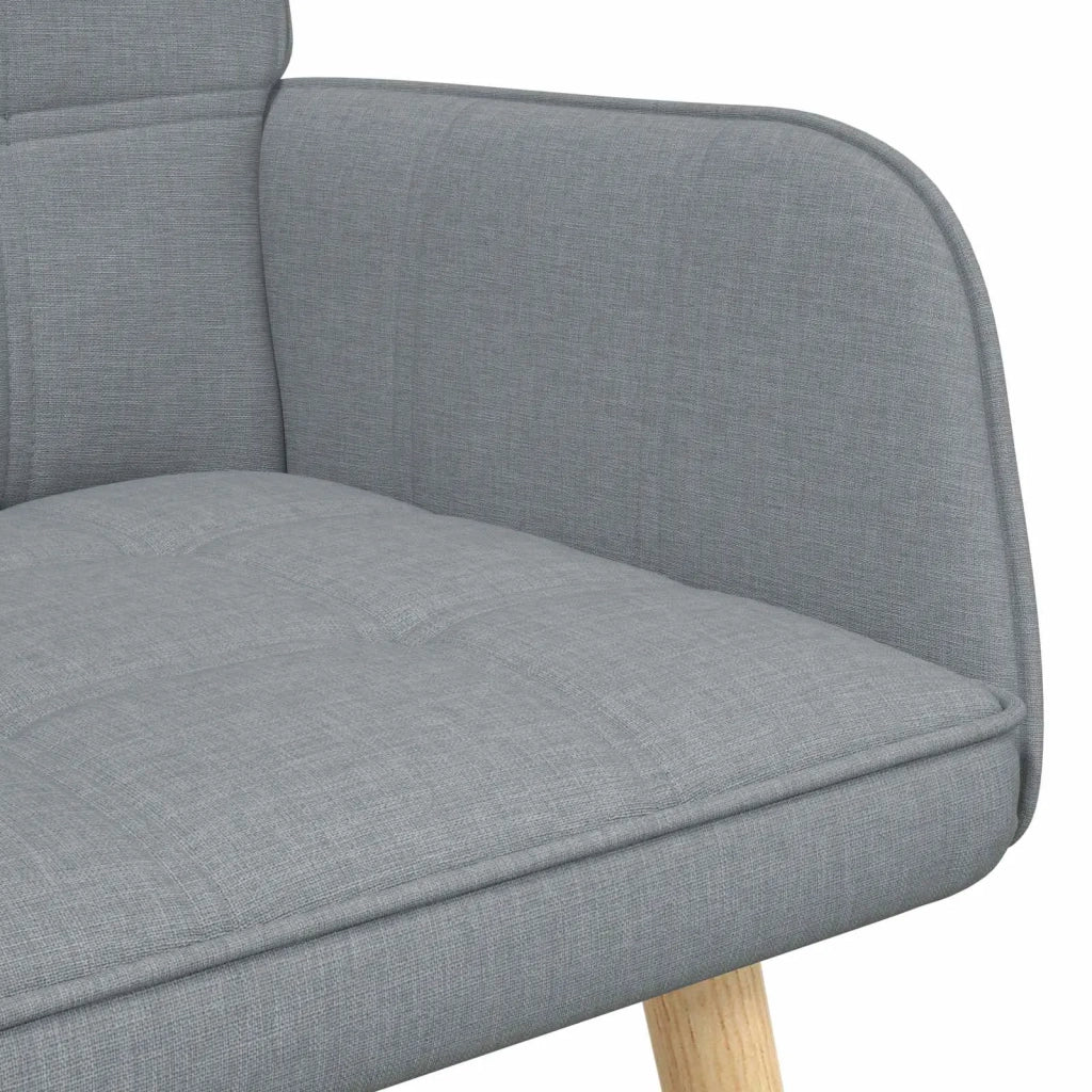 Sofa a Due Posti Grigio chiaro 115 x 61 x 87 cm Tessuto