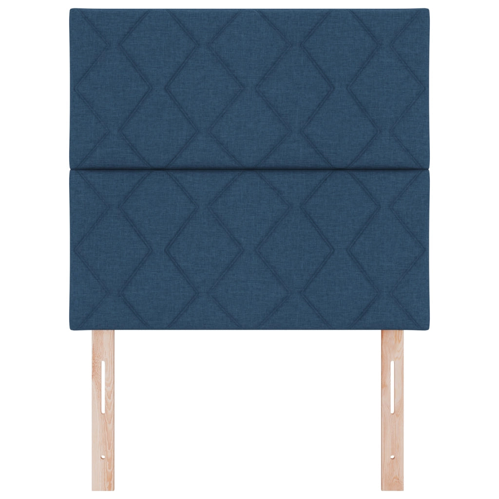 Testiera  Design a blocchi di diamante Blu 100 cm Tessuto