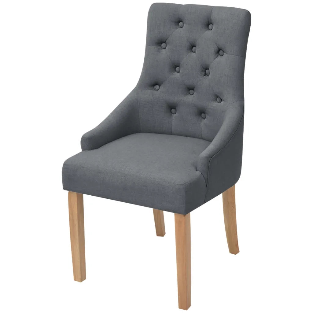 Sedie da Pranzo 2 pz Grigio Scuro in Tessuto cod mxl 28149