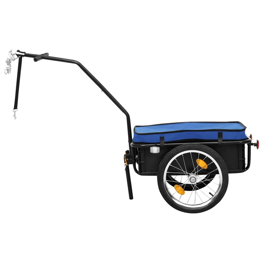 Rimorchio Bici/Carrello Manuale 155x60x83 cm in Acciaio Blu 91772
