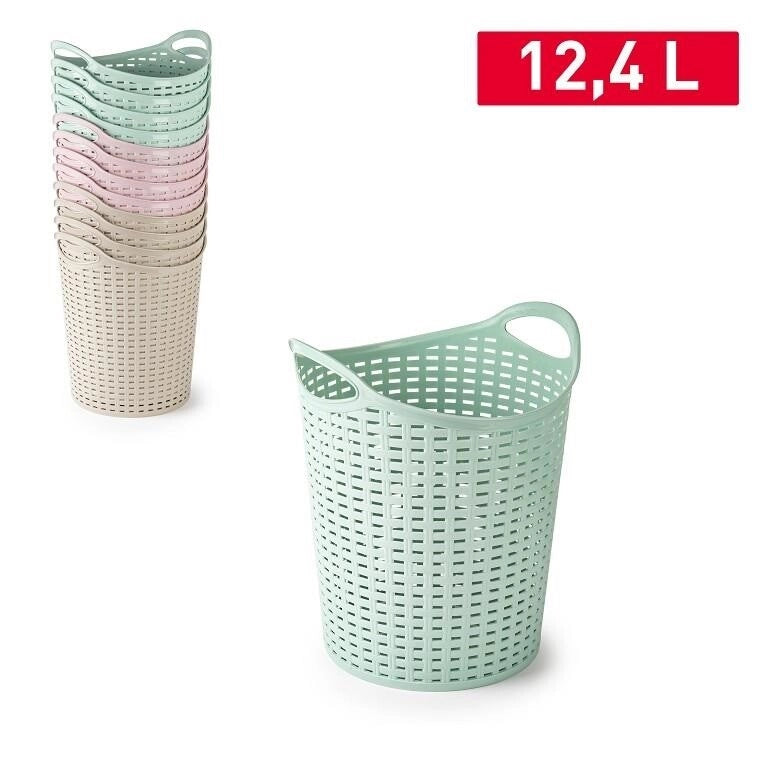 Cestino Organizer Multiuso Effetto Rattan 12,4 Litri 28,5 x 33,5 cm Vari Colori