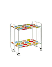 Carrello da cucina pieghevole bianco con ruote BAUHAUS 2 ripiani
