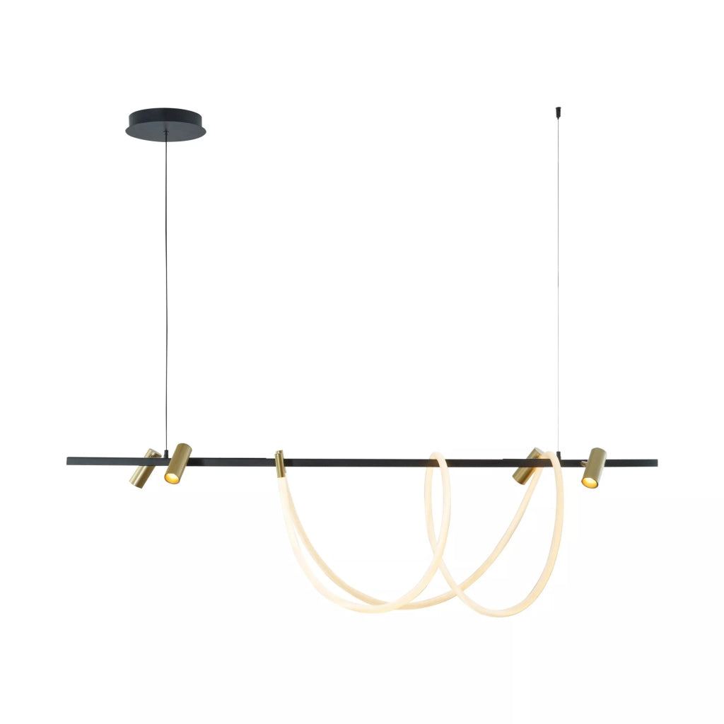 Lampada a sospensione BALBO nera LED 60W CCT Zuma Line