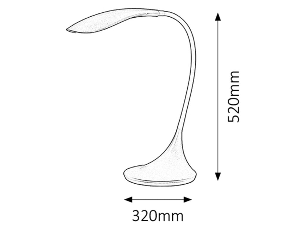 Lampada da scrivania foglia champagne LED 5,3W Rabalux