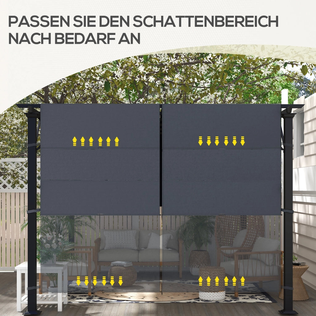 Telo Copertura Pergola UV 3x3m ¨C zephmum ¨C Grigio Scuro