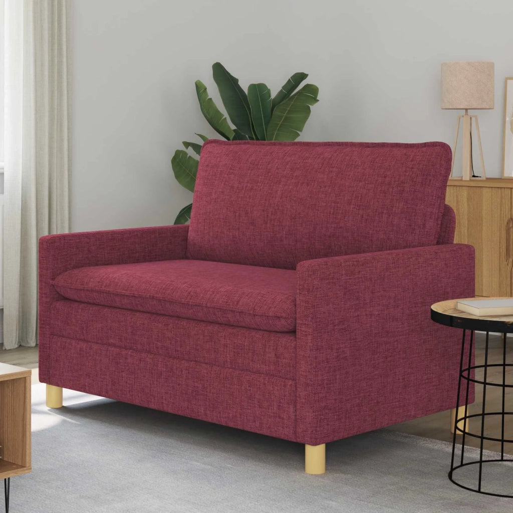Divano Rosso Vino 126 x 81 x 87,5 cm Tessuto