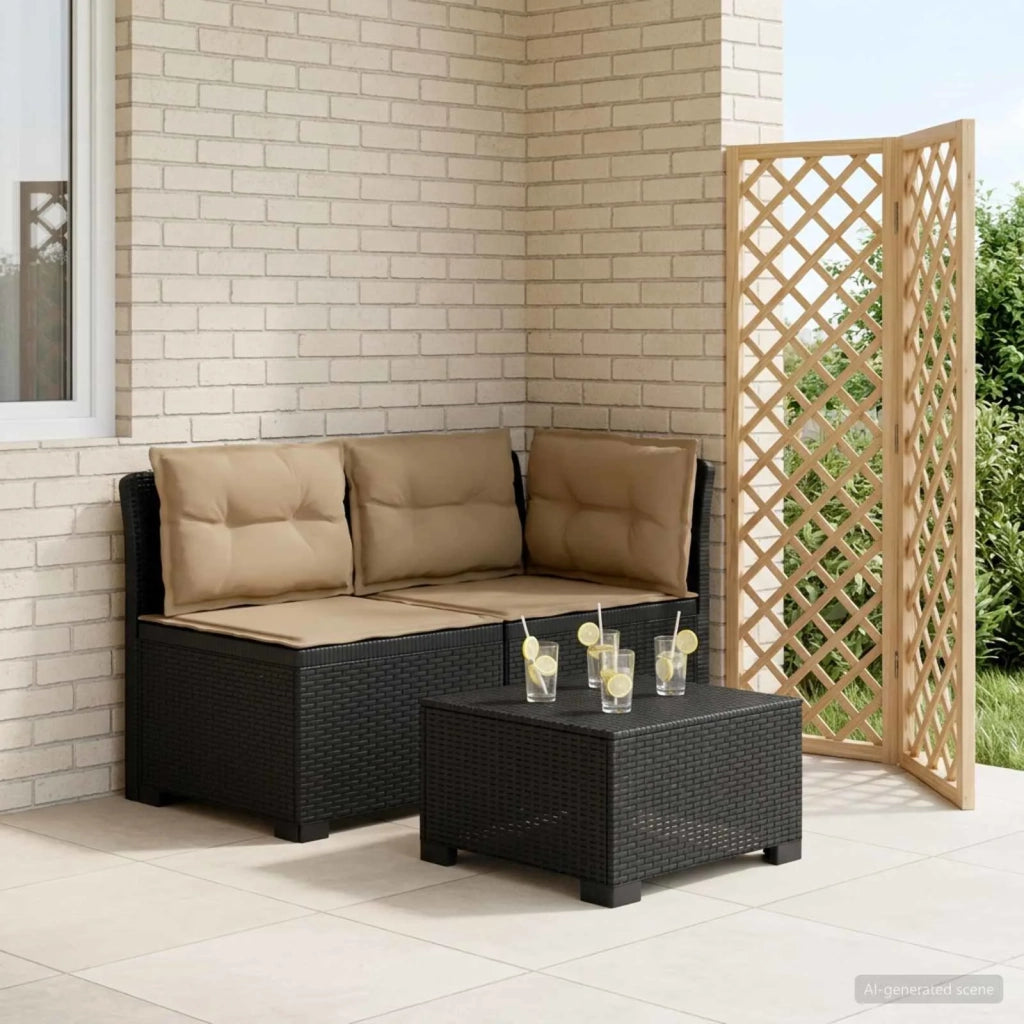 Divano da Giardino a 2 Posti con Cuscini Aspetto Rattan PP 8011942