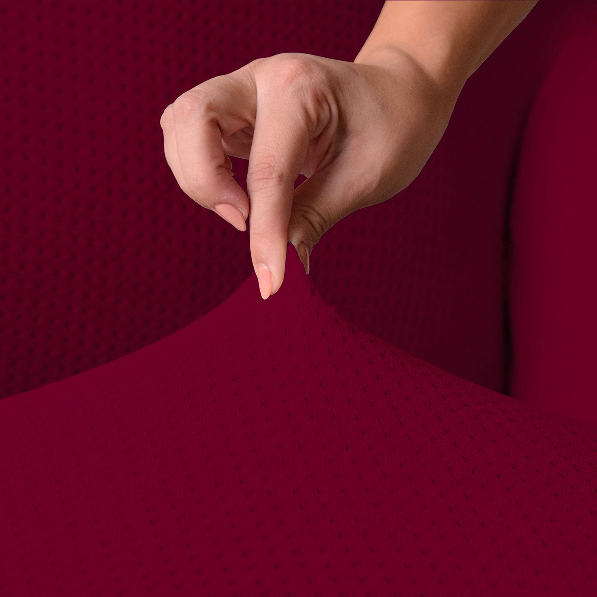 Copridivano Elasticizzato 3 Posti in Poliestere Iris Bordeaux