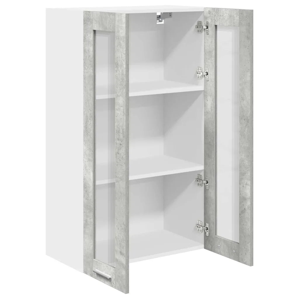 Armadio pensile con porta Grigio cemento 60 x 31 x 100 cm
