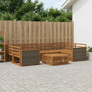 Set di divani da esterno 7 pcs Naturale