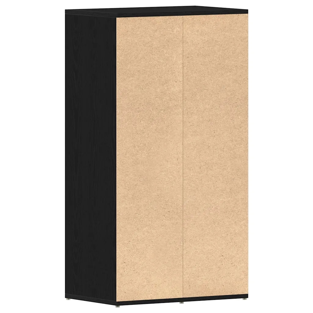 Scarpiera Rovere Nero 54x34x100,5 cm in Legno Multistrato 862423