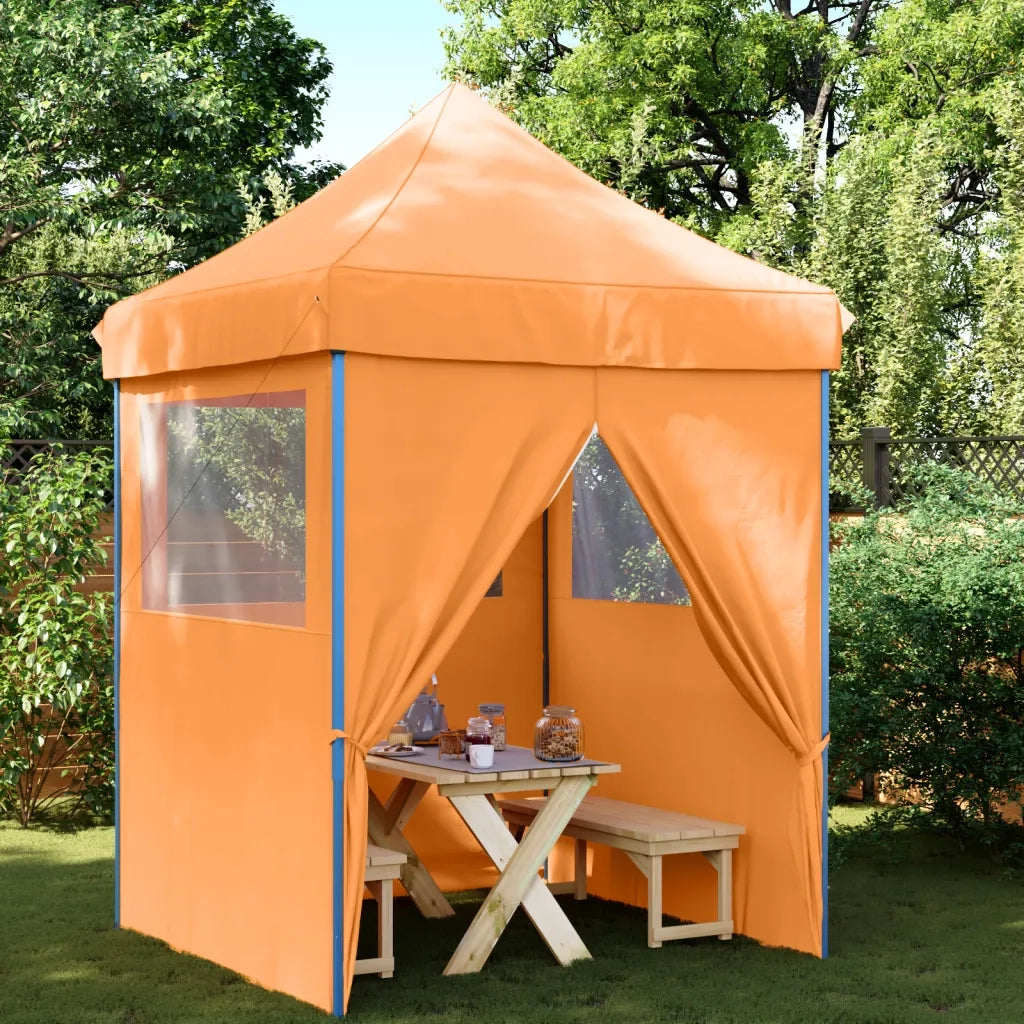 Tendone per Feste Pieghevole Pop-Up con 4 Pareti Arancione 4005001