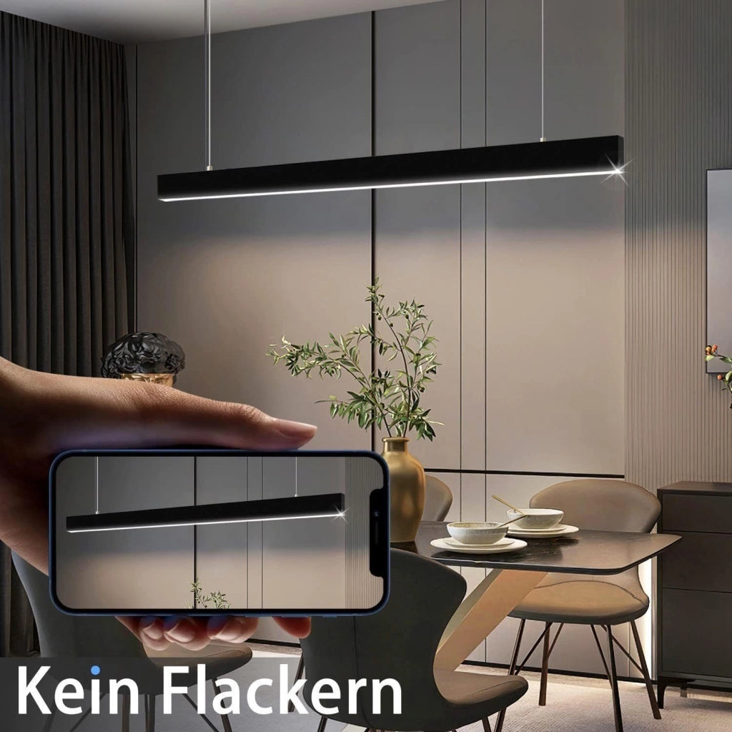 Lampada a sospensione ZMH LED per tavolo da pranzo dimmerabile con telecomando 107cm 32W