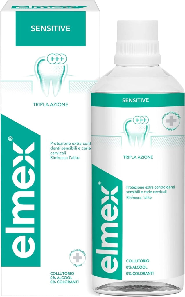 SET 2 ELMEX COLLUTTORIO SENSITIVE DA 400ML TRIPLA AZIONE SENZA ALCOOL