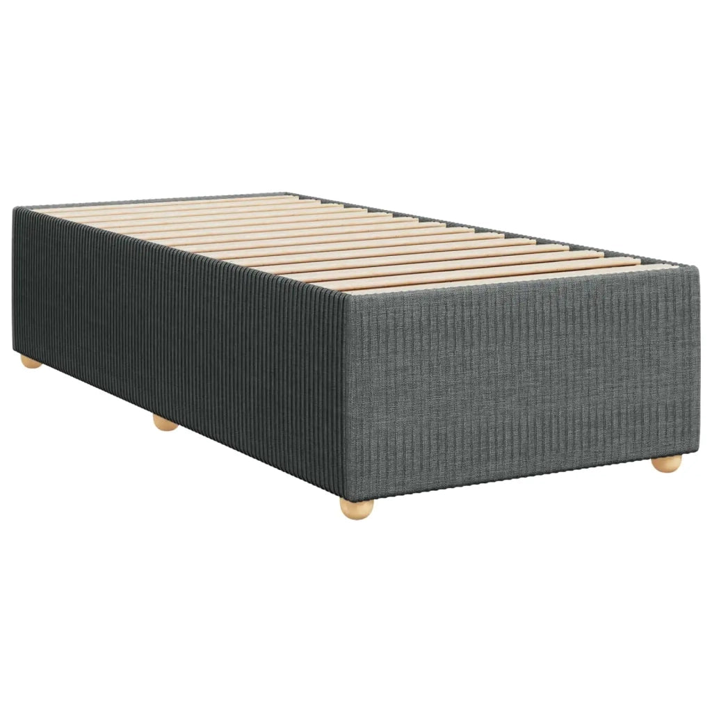Letto Box Spring LED con Materasso Grigio Scuro 90 x 190 cm 3456152