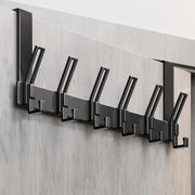 Porta oggetti in alluminio rigido da 18 cm con 6 ganci - maniglie da porta per cappelli - borse - abiti - asciugamani
