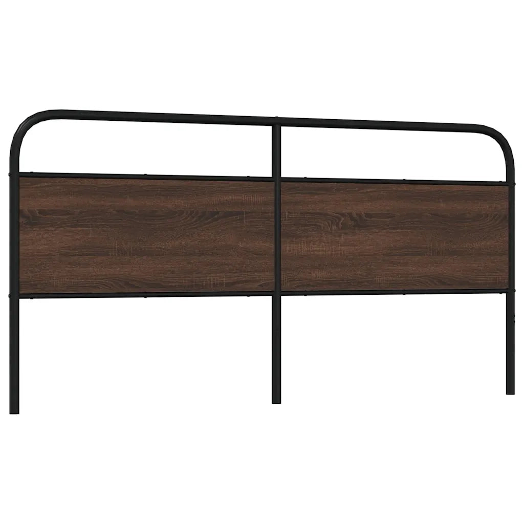vidaXL Testiera Rovere Marrone 190 cm in Acciaio e Truciolato
