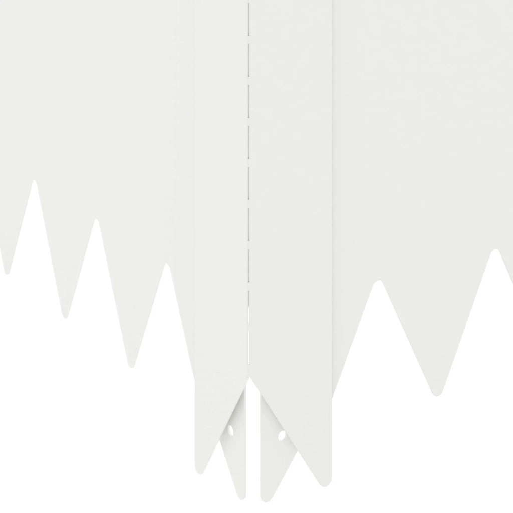 Bordura per Prato 100 x 100 x 20 cm Acciaio Bianco 8008961