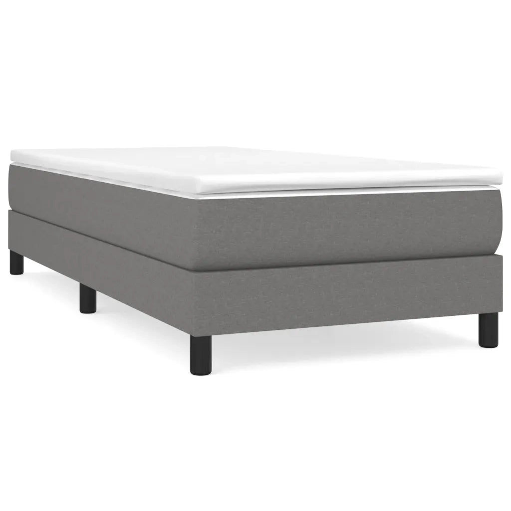 Struttura Letto a Rete a Molle-Giroletto Grigio Scuro 90x190 cm Tessuto 832286