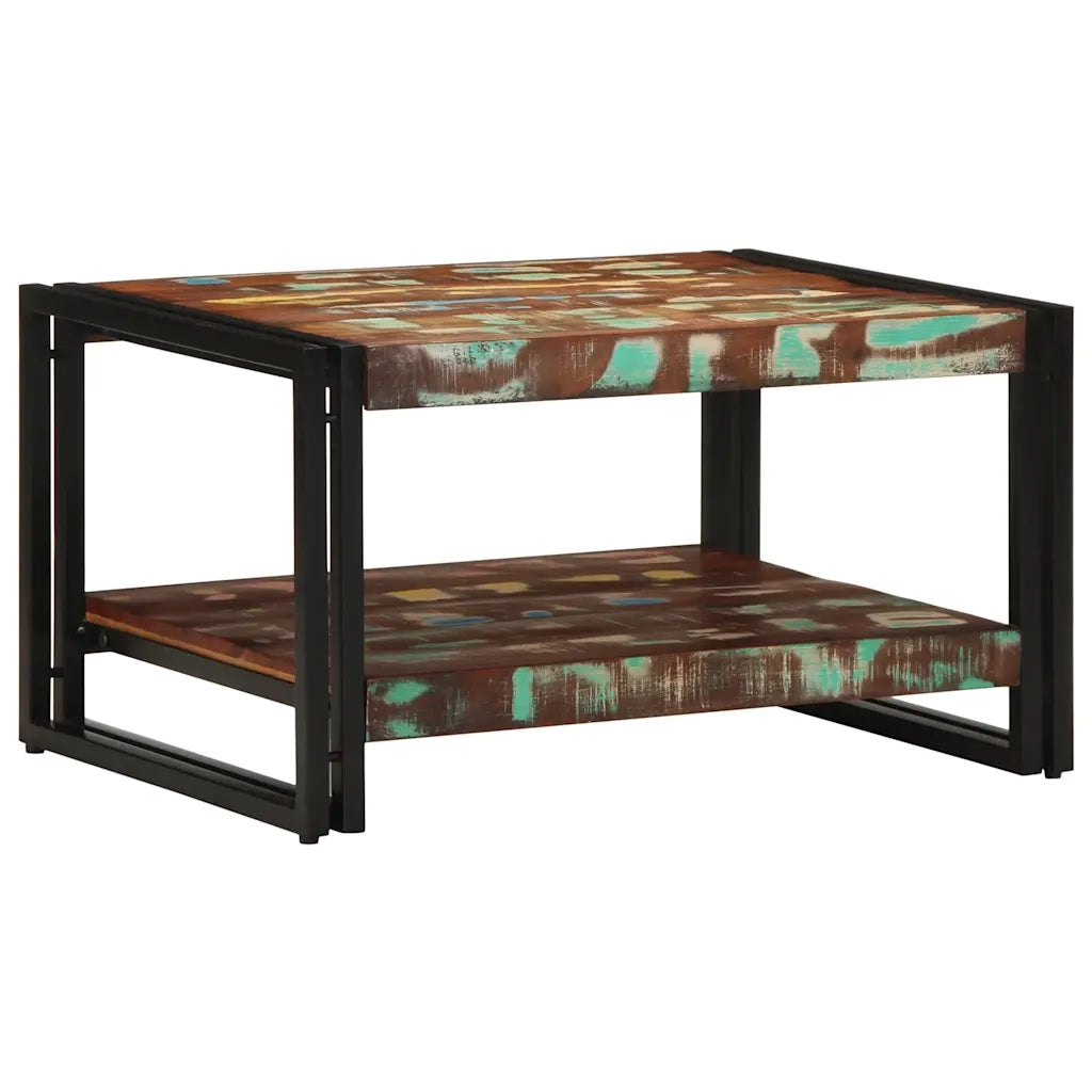 Tavolino Salotto Multicolore 70x50x38cm Legno Massello Recupero 4102720