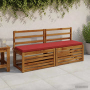 Cuscini per Panchina a 2 Pezzi SOEST 2 pz 100% Poliestere Rosso 949039