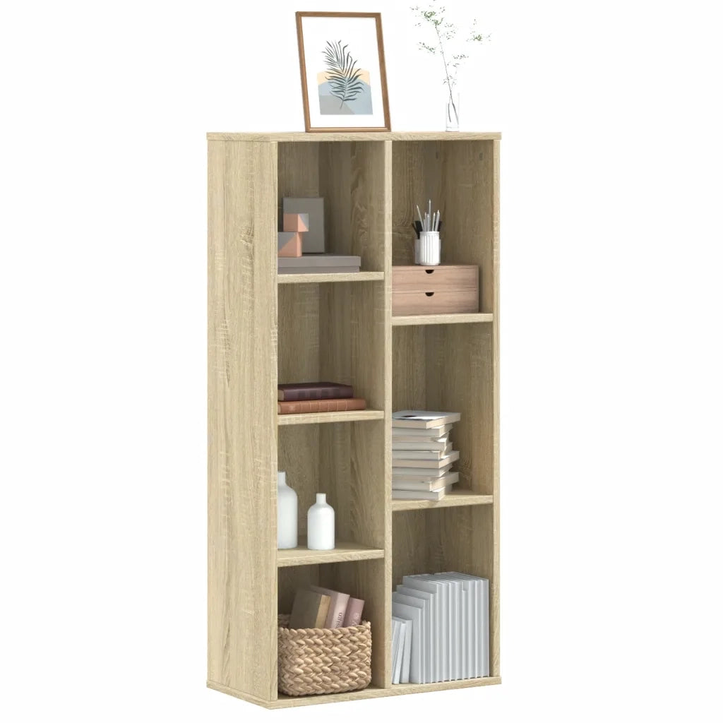 Libreria-Scaffale per Libri-Mobile di Stoccaggio Rovere Sonoma 50x25x105 cm in Legno Multistrato