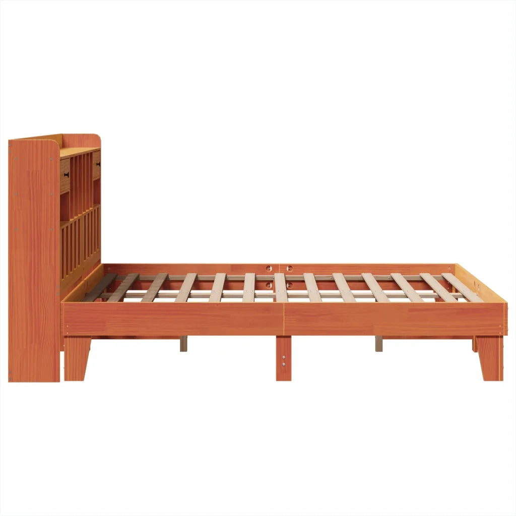 vidaXL Letto senza Materasso Marrone Cera 150x200 cm in Legno di Pino