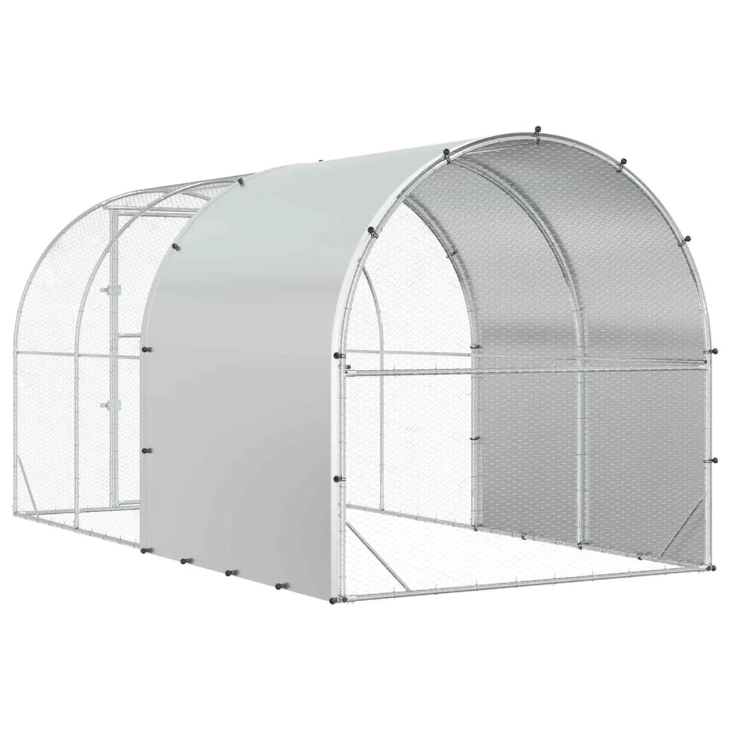 Pollaio Argento 400 x 200 x 200 cm Acciaio zincato 3434681
