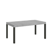 Tavolo Allungabile 130-390x90x77 cm Everyday Premium Cemento Gambe Antracite