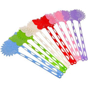 Trade Shop - 3 Pz Paletta Abbattimosche Abbatti Mosche Scaccia Insetti Colori Assortiti 43 Cm -