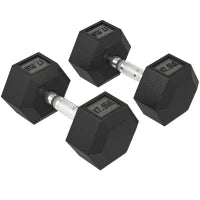 Set 2 Manubri da 17,5 Kg, con Impugnatura Antiscivolo, Nero