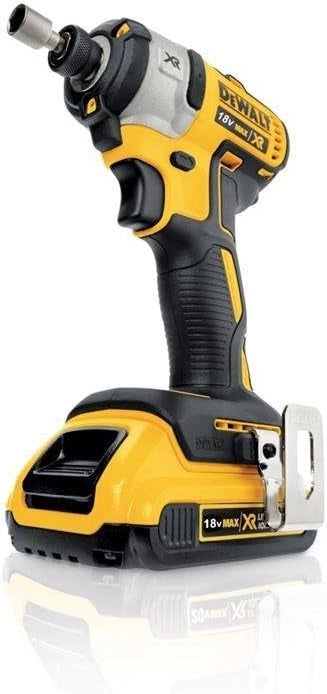 DEWALT DCF887D2-QW Trapano Avvitatore a Impulsi Attacco 1/4" a Batteria, 3 velocità, 2.0 Ah, Motore Brushless, 18V